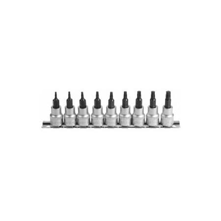Holex Torx Bit Socket Set, 3/8 inch Dr, 9 Pc, TX8 - TX40 634837 3/8